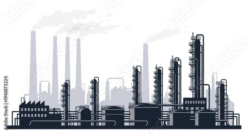 Industrial Factory Plant Complex.