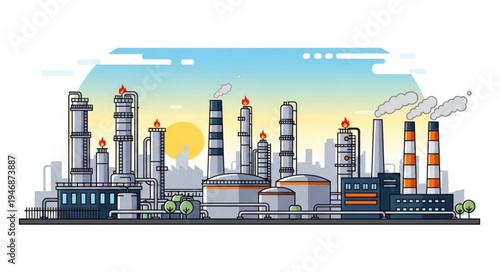 Industrial Factory Plant Facility.