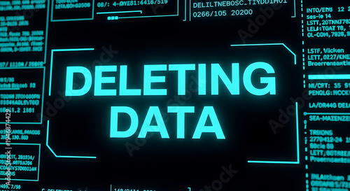 Digital Security Concept Deleting Data - Secure Erase and Data Destruction