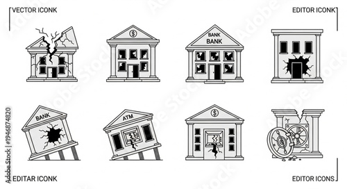 Bank Crisis - A Visual Representation of Financial Instability.
