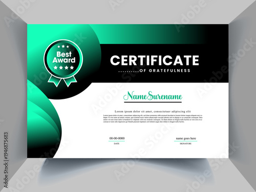 unique modern Certificate Design idea concept
