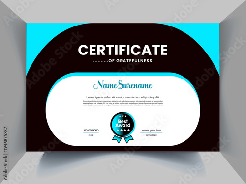 unique modern Certificate Design idea concept
