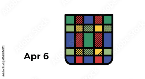 Colorful puzzle piece icon with various shapes isolated on transparent background