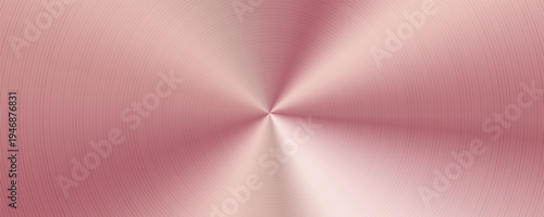 Polished metal radial gradient. Rose gold horizontal templates. Iridescent foil surface. Great for web design, banner, poster