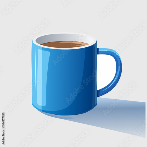 blue cup isolated on white