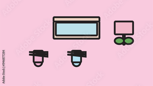 Cosmetics and beauty products on a pink background