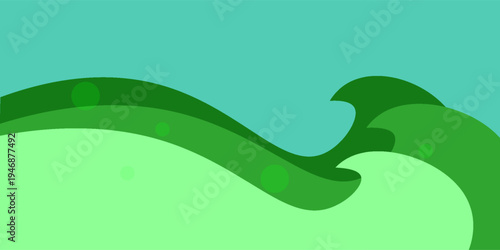 Sea waves toxic background vector