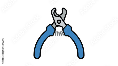 A simple vector illustration of pet nail clippers. This icon represents grooming, animal care, and veterinary services. Perfect for pet shops, clinics, or hygiene articles.
