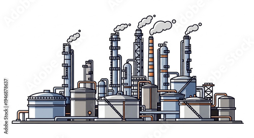 Industrial Factory Plant Facility.