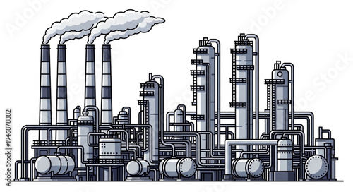 Industrial Factory Plant Facility.