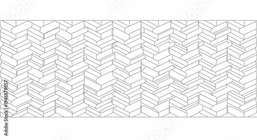 Herringbone Pattern Outline - Abstract Geometric Background