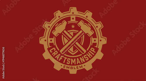 Craftsmanship Emblem - A Detailed and Symbolic Design.