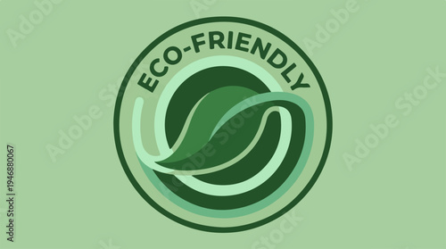 Eco-Friendly Symbol - A Green Leaf Emblem for Sustainability.