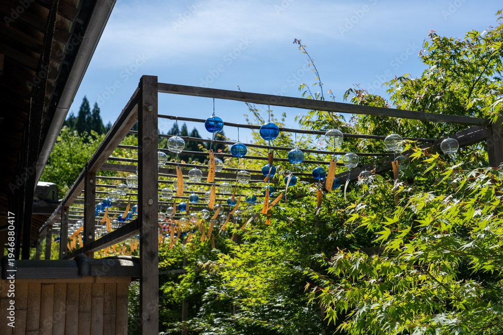 custom made wallpaper toronto digital青色の風鈴 / Blue wind chimes