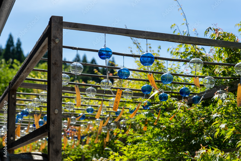 custom made wallpaper toronto digital青色の風鈴 / Blue wind chimes