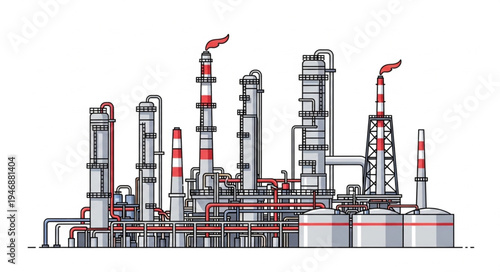 Industrial Factory Plant Machinery.