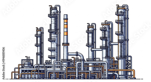 Industrial Factory Plant Machinery.