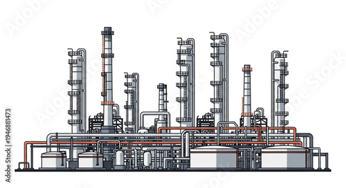 Industrial Factory Plant Machinery.