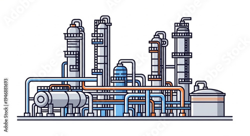Industrial factory plant machinery.