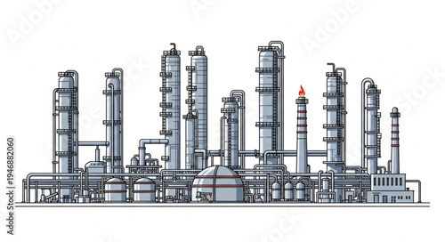 Industrial Factory Plant Machinery.