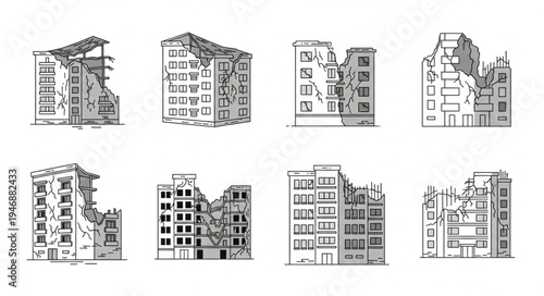 Ruined Buildings Sketches - A Collection of Architectural Decay.