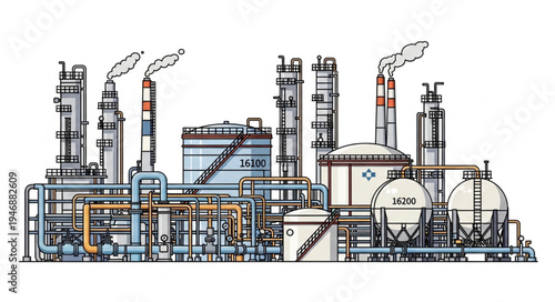 Industrial Factory Plant Machinery.