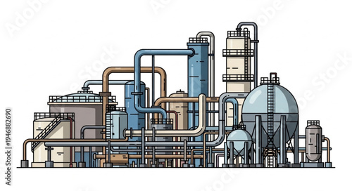 Industrial Factory Plant Machinery.