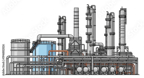 Industrial Factory Plant Machinery.