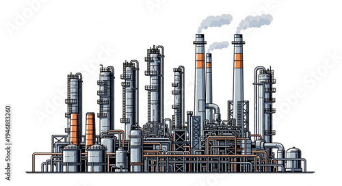 Industrial Factory Plant Machinery.