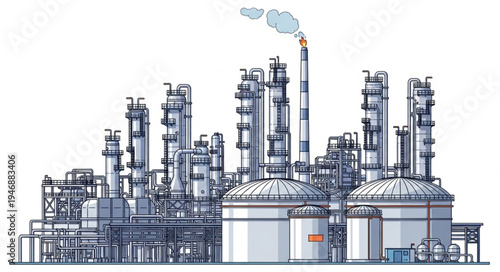 Industrial Factory Plant Machinery.