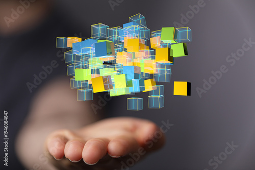 Abstract image of hand hold...