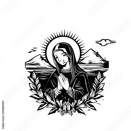 illustration of mary