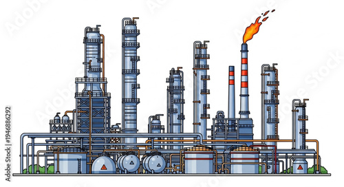 Industrial Factory Plant Machinery.