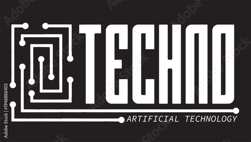 Artificial Intelligence and Technology Digital Logo Concept