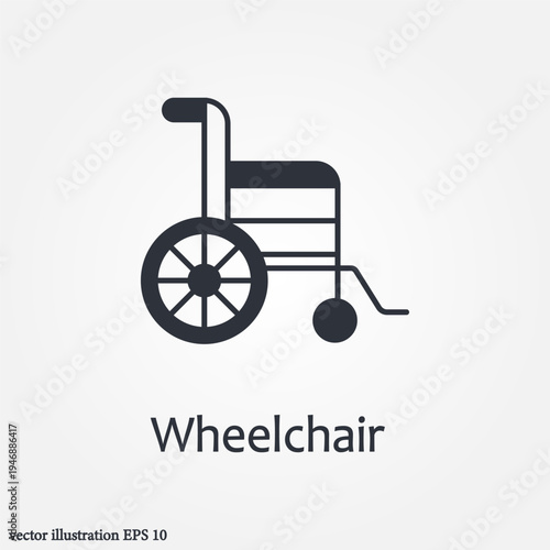 wheelchair icon symbol illustration vector eps10 logo template design pattern seamless bright minimal design flat design realistic style simple design modern design