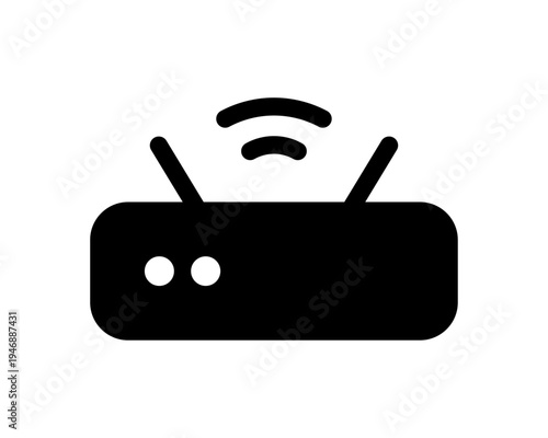 Wireless Wifi router icon for internet connectivity and networking
