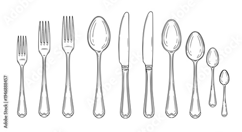 cutlery set vector
