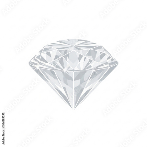 A large clear diamond with many facets