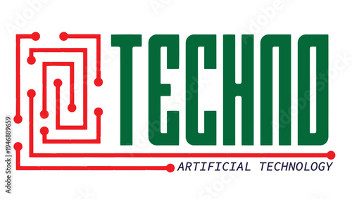Artificial Intelligence and Technology Digital Logo Concept