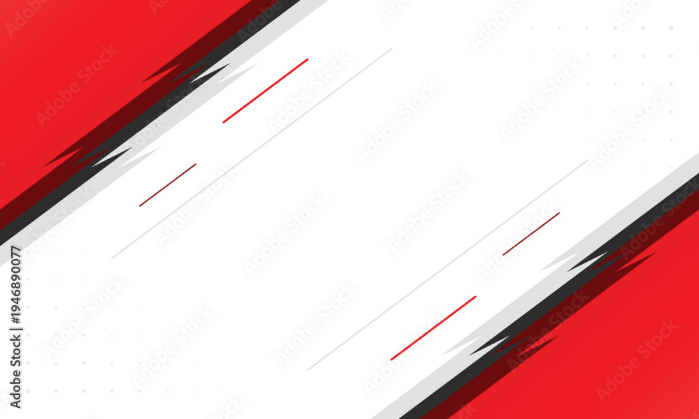 Fototapeta premium Diagonal stripes background with red and gray lines