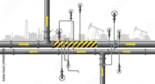 Industrial pipeline valve system.