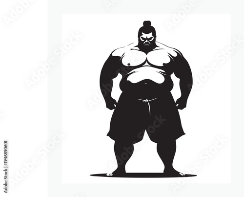 vector illustration of a male wrestler