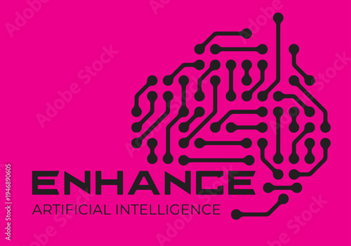 Artificial Intelligence and Technology Digital Logo Concept
