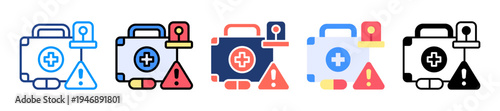 Emergency Care Icon Sheet Multiple Style Collection 