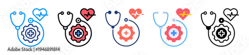 Medical Service Icon Sheet Multiple Style Collection 