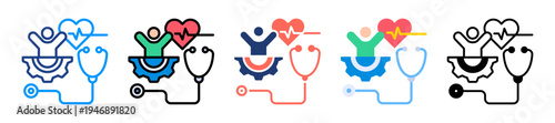 Health Service Icon Sheet Multiple Style Collection 