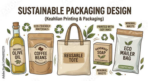 Eco-friendly paper pouch and biodegradable coffee bean bag mockup vector on white background”.