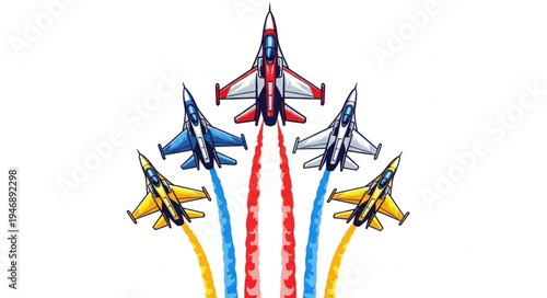 Jets Fly Formation Aerobatic Team.