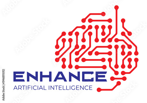 Artificial Intelligence and Technology Digital Logo Concept