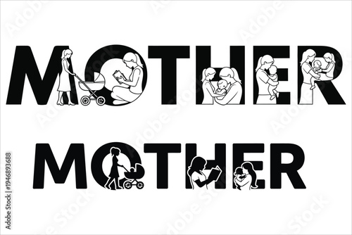 Distressed typography with hidden faces